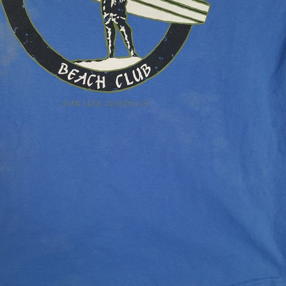 Moondoggies Beach Club T-Shirt Mens Large Blue Surf San Luis Obispo California - Picture 13 of 16